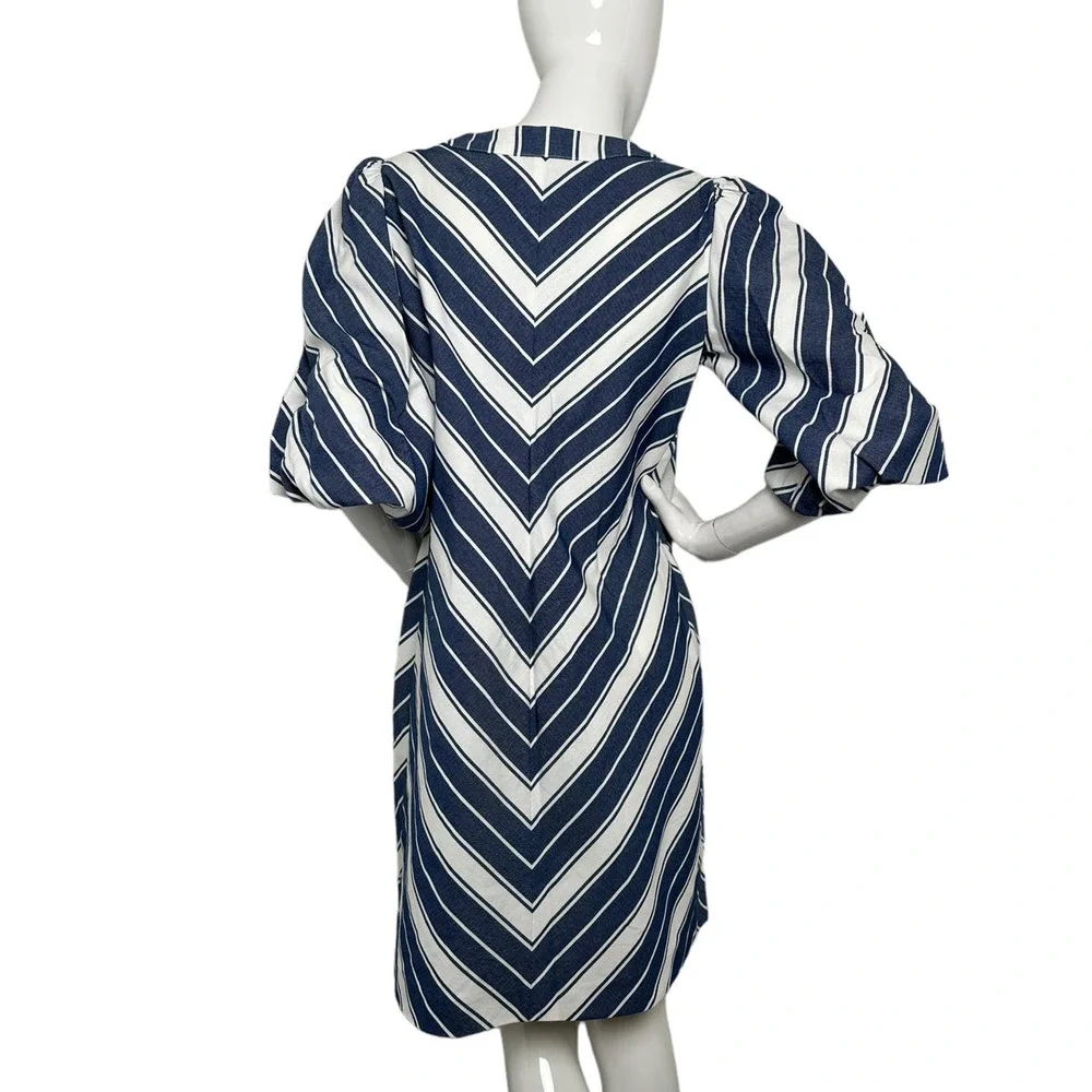 Kate Spade Stripe Double Cloth Mainline Dress XL Sailboat